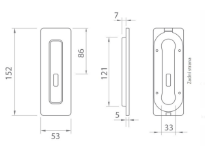 Obudowy do drzwi przesuwnych MP TI 4181 5S - BB (OLS)