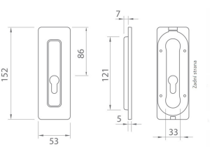 Obudowa do drzwi przesuwnych MP TI 4181 5S - PZ (OLV)