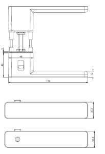 Okucia drzwiowe MP R8 ONE S2L (WS - Biały mat)