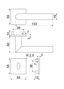 Okucia drzwiowe RICHTER RK.CML-FORM (CE)