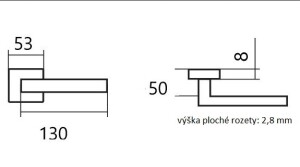 Okucia drzwiowe TWIN CUBOID HR C 1682FL (CM)