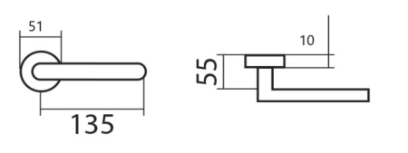 Okucia drzwiowe TWIN BLOCK HH026 PLASTIK (CM)