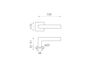 Okucia drzwiowe MP - FAVORIT - HR 3SM (SB - PVD czarny)