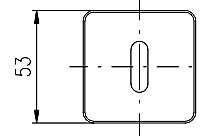 WYPRZEDAŻ RÓŻKA DRZWI ROSTEX - WC (czarna) - 5x5 cm