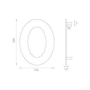 WYPRZEDAŻ Numer domu - 150 mm - 5