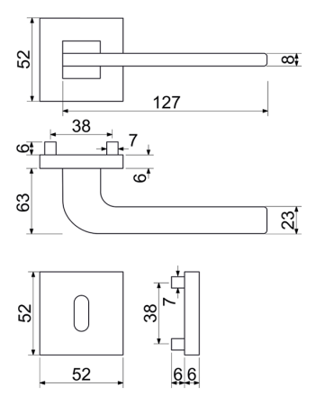 Okucia drzwiowe RK.E36.VICENZA (NIMAT - nikiel matowy)