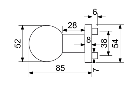 Kula drzwiowa Richter RK.KNOB.01 (N)