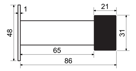 Odbojnik do drzwi ściennych z gumową końcówką RICHTER RK.ZAR.004 (N)