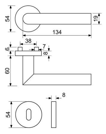 Okucia drzwiowe Richter RK.L-FORM (MD)