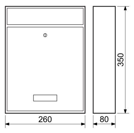 Skrzynka pocztowa RICHTER BK.240.CM (czarny mat)