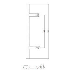 Klamka HOLAR F4 °45 ø 32 mm - stal nierdzewna