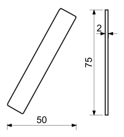 List domowy w płaskim wzorze „2D” RICHTER RN.75L (czarny)