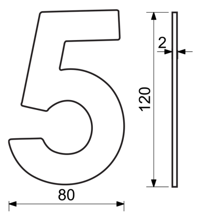 Numer domu RICHTER RN.120L (stal nierdzewna)