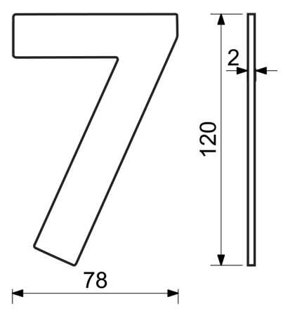 Numer domu RICHTER RN.120L (stal nierdzewna)