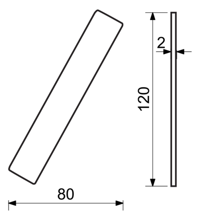 Numer domu RICHTER RN.120L (stal nierdzewna)