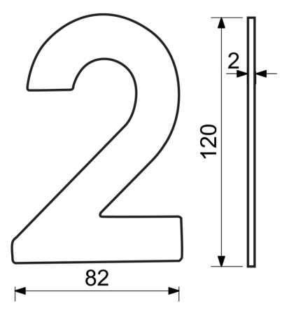 Numer domu RICHTER RN.120L (stal nierdzewna)