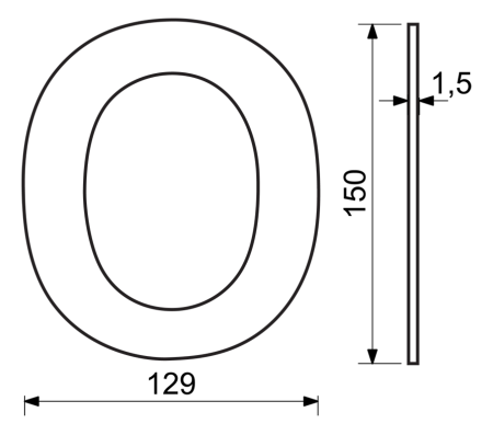 Numer domu RICHTER RN.150L (stal nierdzewna)