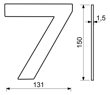 Numer domu RICHTER RN.150L (stal nierdzewna)