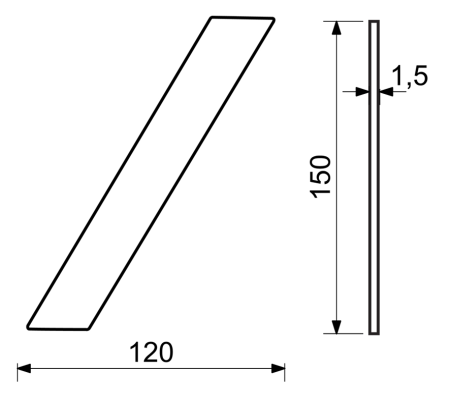 Numer domu RICHTER RN.150L (stal nierdzewna)