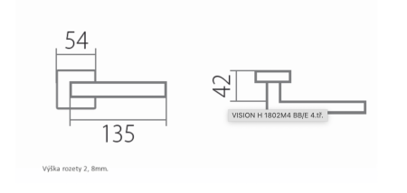 Okucia drzwiowe TWIN VISION HR C 1892 FL (CM) - tworzywo sztuczne