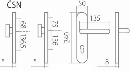 Okucia zabezpieczające TWIN HARMONIA DEF (F4)