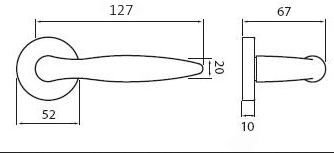 Okucia drzwiowe Twin NICOL P401 (Z - Cyrkon)