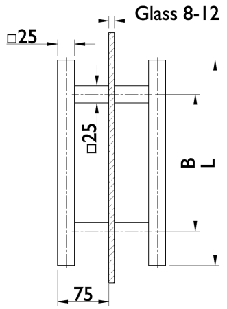 Klamka TWIN FHR 118031 - szt. (CM)