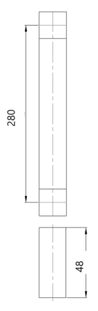 UCHWYT TWIN FOSIL 304/280mm (NI-SAT-A) - szt.