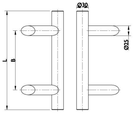 Klamka TWIN BF 118010 (E) - skośna - para