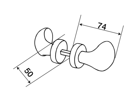 KULA DO DRZWI TWIN F507 (CH-SAT)