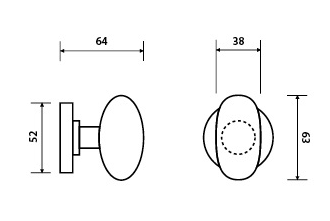 Drzwi BALL TWIN PF34 HB (A - mosiądz błyszczący)