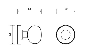 Drzwi BALL TWIN PF35/HB (CH - chrom błyszczący)