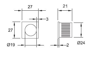 KLAMKA TWIN do drzwi przesuwnych 126 HR (CH-SAT - chrom mat)