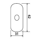 PRZYCISK DZWONEK TWIN F510 (A - mosiądz błyszczący)