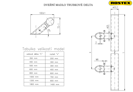 Klamka ROSTEX DELTA (czarna)