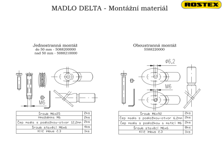 Klamka ROSTEX DELTA (czarna)