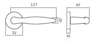 Okucia drzwiowe TWIN NICOL P 401 (XR)