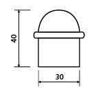 Odbojnik drzwiowy TWIN VL 35895 (E)