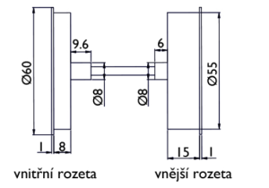 Rozeta bezpieczeństwa TWIN H 2011KSF HR DEF (E)