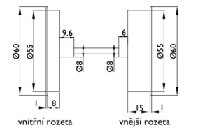 Rozeta bezpieczeństwa TWIN H 2038KSF DEF (E)