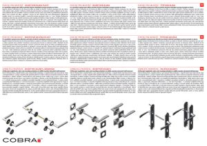 Okucia do drzwi COBRA PLAZA (IN)
