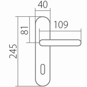 Okucia drzwiowe TWIN ELEGANT BA 1220 (NI-SAT)