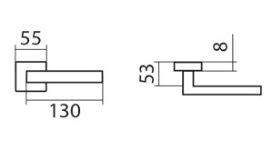 Okucia drzwiowe TWIN DUO HR H 1355 M3 (E)