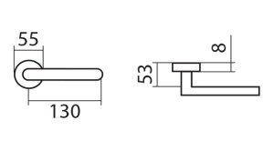 Okucia drzwiowe TWIN DUO H 1355 M3 (E)