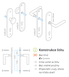 Okucia drzwiowe ACT Dora OV ECO (STAL NIERDZEWNA)